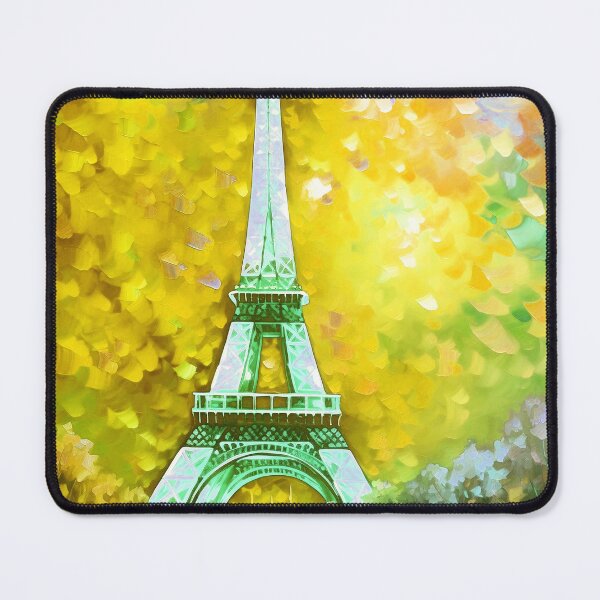 Item preview, The Eiffel Tower, Paris, Electric Yellow, AI Generated Art - France's Structural Masterpiece Known as 'The Symbol of Love' designed and sold by studioSharonKay.