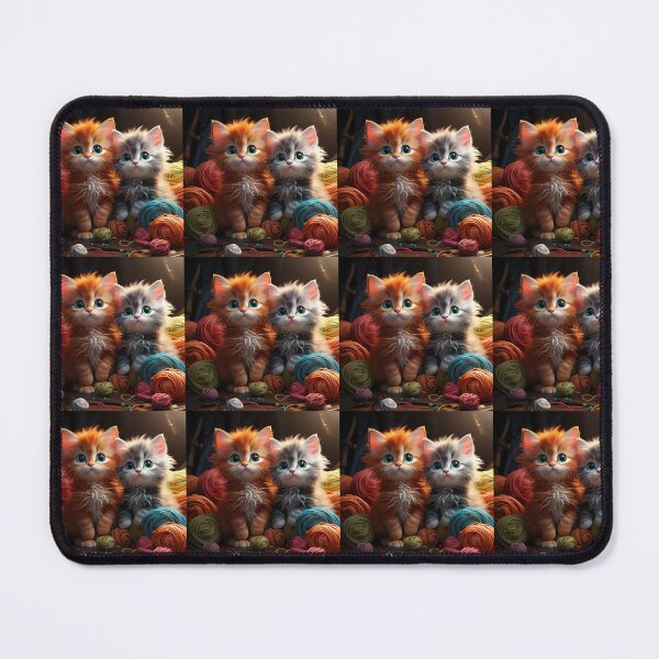 Item preview, Playful kittens and yarn balls designed and sold by KornUHD.