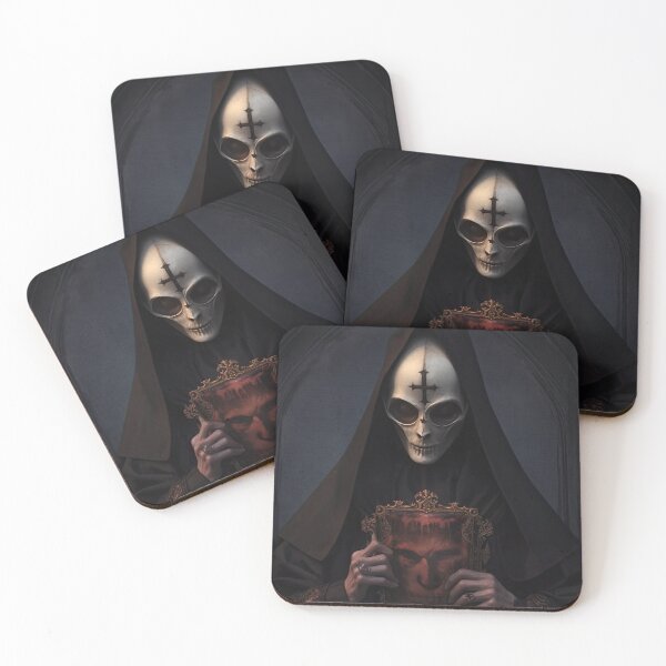 Item preview, Arty Creepy Macabre Painting of a Nun from Hell designed and sold by WartonnoArt.