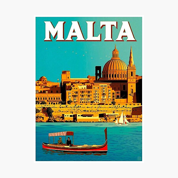 Item preview, MALTA : Travel and Tourism Vintage Advertising Print designed and sold by posterbobs.