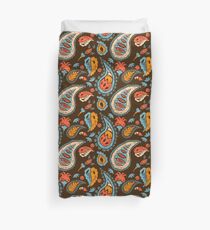 Brown Paisley Duvet Cover