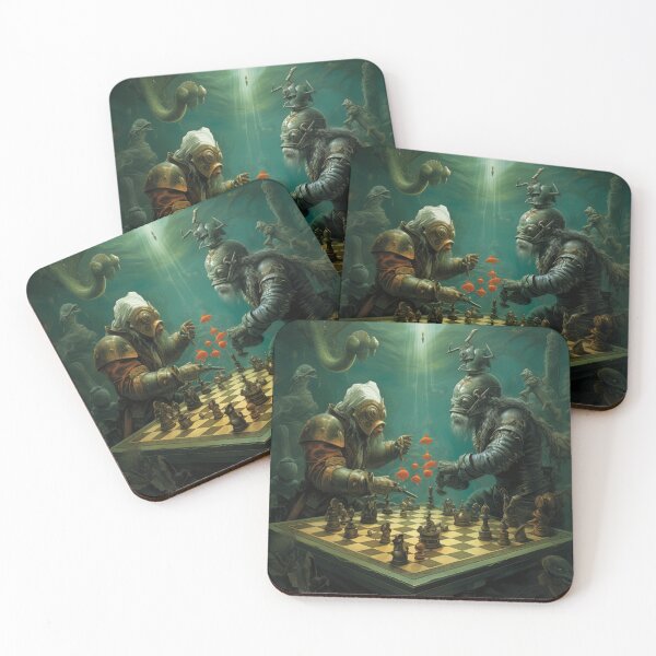 Item preview, Victorian Underwater Fantastical Chess Game Victorian Inspired Art  designed and sold by CDC40.