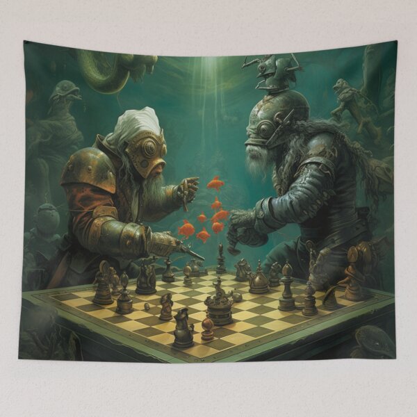 Item preview, Victorian Underwater Fantastical Chess Game Victorian Inspired Art  designed and sold by CDC40.