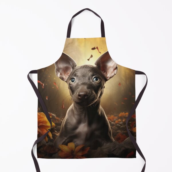 Item preview, Xoloitzcuintli Puppy in Autumn designed and sold by ZenEverAI.
