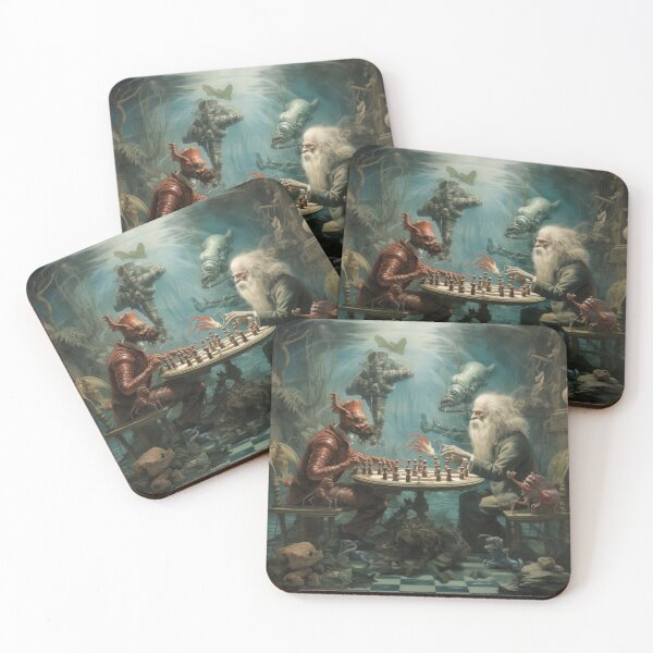 Item preview, Victorian Underwater Fantastical Chess Game Victorian Inspired Art  designed and sold by CDC40.