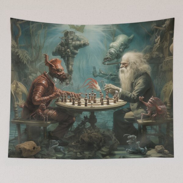Item preview, Victorian Underwater Fantastical Chess Game Victorian Inspired Art  designed and sold by CDC40.