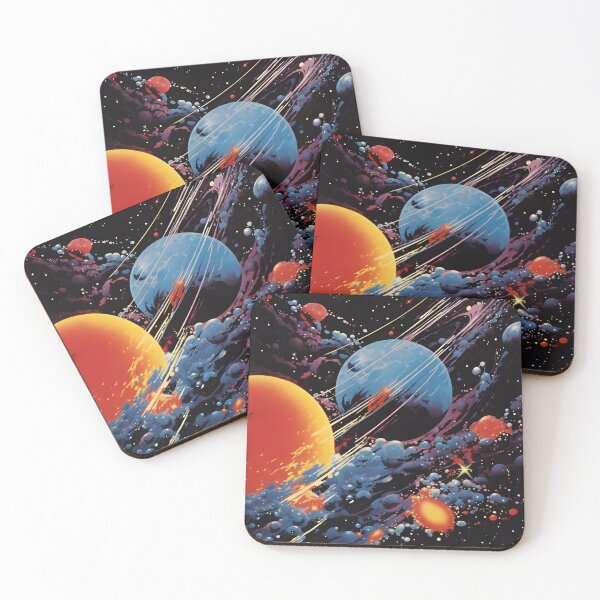 Item preview, Abstract Cosmic Landscape, Planets and Shining Stars designed and sold by Je-we.