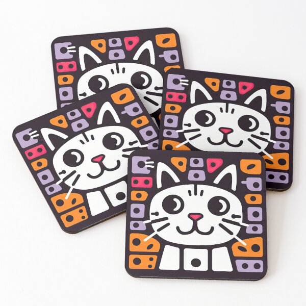 Item preview, Artistic illustration of a cat - Simple shapes designed and sold by Ideationing.