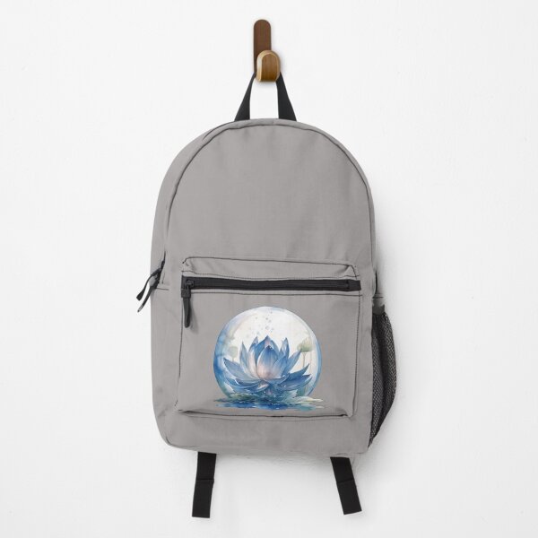 Item preview, Dark blue Lotus Flower of the Sixth Chakra - Watercolor Painting in Transparent Glass Ball designed and sold by TetianaArt.