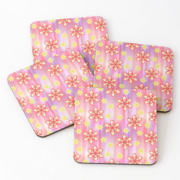Item preview, Big & Small Flowers with Stripes Background [1] designed and sold by SideDishDesign.