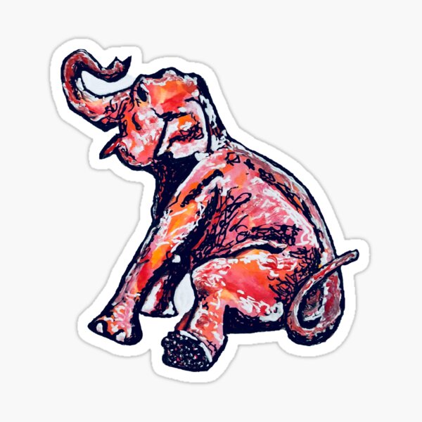 Pink Elephant  Sticker