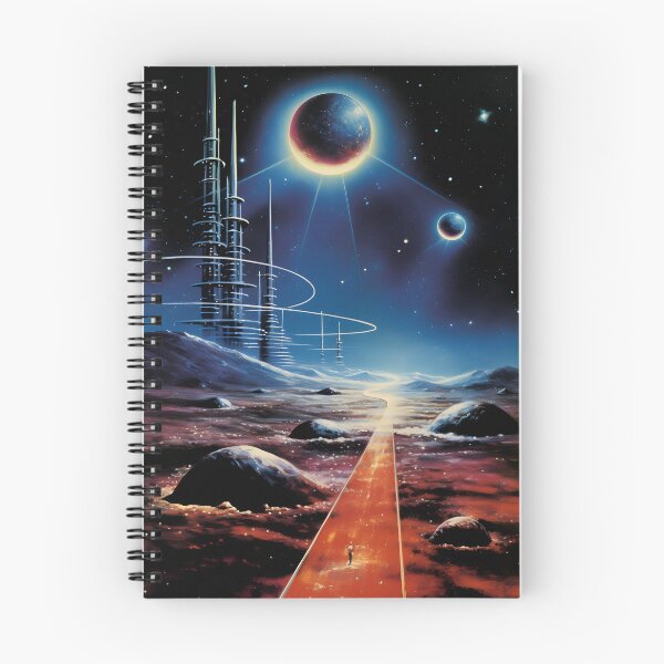 Item preview, Space Landscape of Cosmic Highway and Futuristic City, Planets and Shining Stars designed and sold by Je-we.