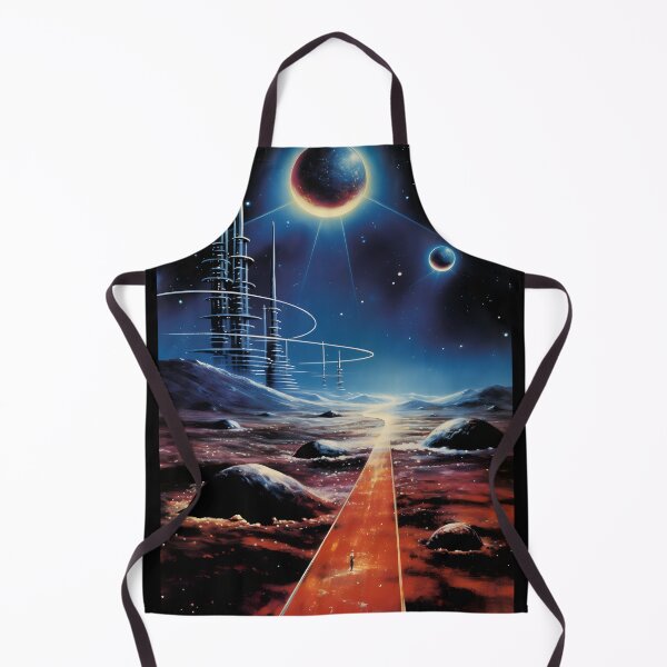 Item preview, Space Landscape of Cosmic Highway and Futuristic City, Planets and Shining Stars designed and sold by Je-we.