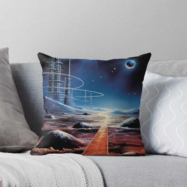 Item preview, Space Landscape of Cosmic Highway and Futuristic City, Planets and Shining Stars designed and sold by Je-we.