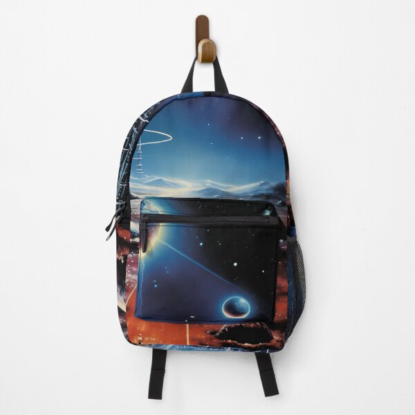 Item preview, Space Landscape of Cosmic Highway and Futuristic City, Planets and Shining Stars designed and sold by Je-we.