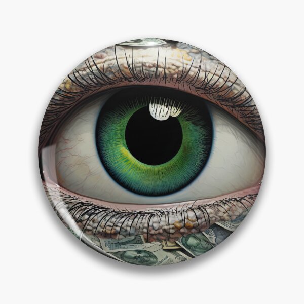 Item preview, Vintage Surrealism the Eye and Dollars designed and sold by WartonnoArt.