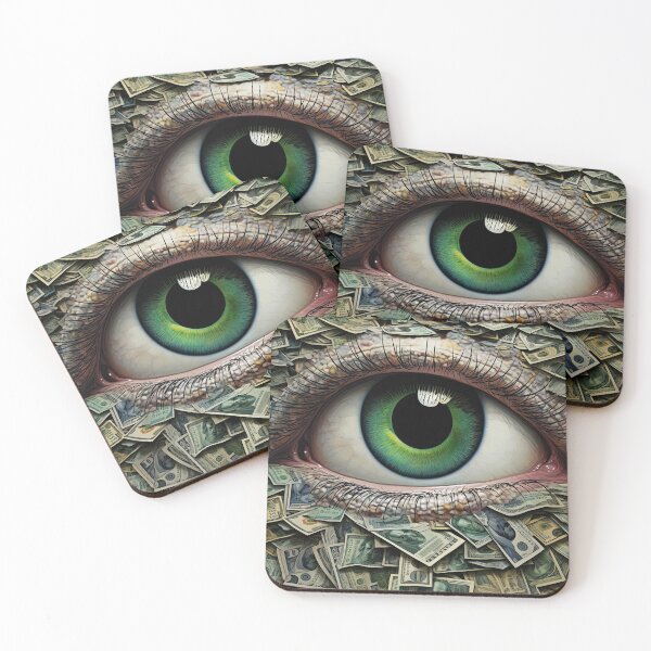 Item preview, Vintage Surrealism the Eye and Dollars designed and sold by WartonnoArt.