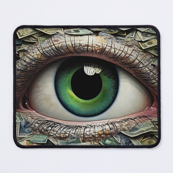 Item preview, Vintage Surrealism the Eye and Dollars designed and sold by WartonnoArt.