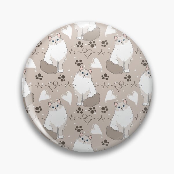Item preview, Blue Gray Mitted Ragdoll Cat  designed and sold by lulululupaint.