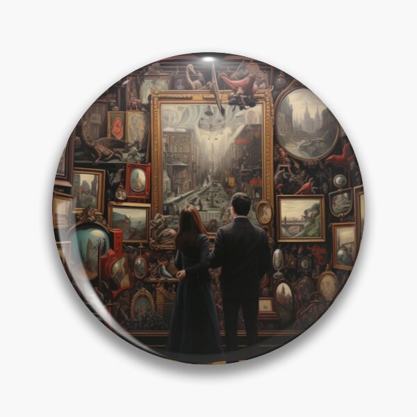 Item preview, Victorian Man And Woman In A Museum And Gallery Victorian Inspired Art  designed and sold by CDC40.