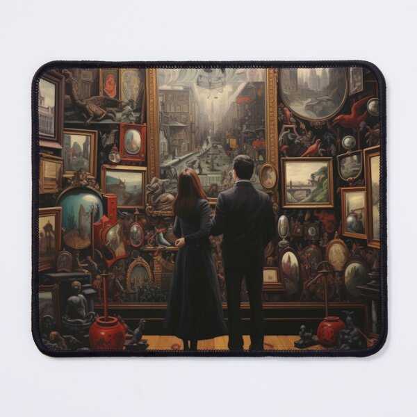 Item preview, Victorian Man And Woman In A Museum And Gallery Victorian Inspired Art designed and sold by CDC40.