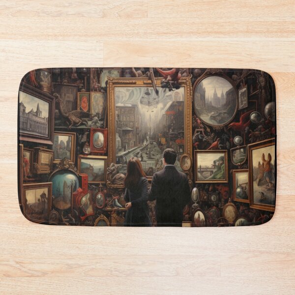 Item preview, Victorian Man And Woman In A Museum And Gallery Victorian Inspired Art  designed and sold by CDC40.