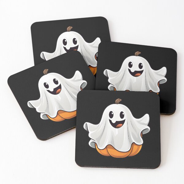 Item preview, Ghost covering pumpkins appropriate for Halloween designed and sold by Lycoris Design Lab.