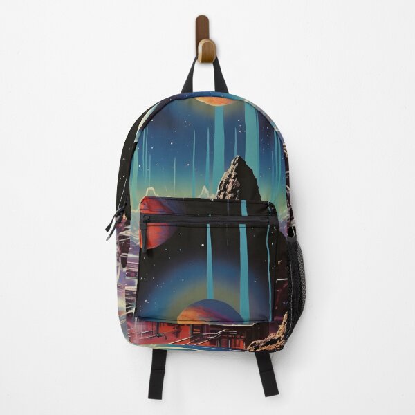 Item preview, Space Landscape of Futuristic City, Mountains, Planets and Shining Stars designed and sold by Je-we.