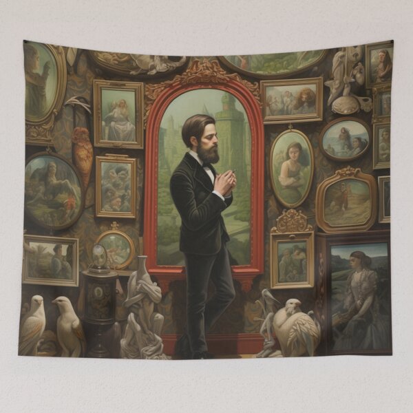 Item preview, Victorian Man In A Museum And Gallery Victorian Inspired Art  designed and sold by CDC40.