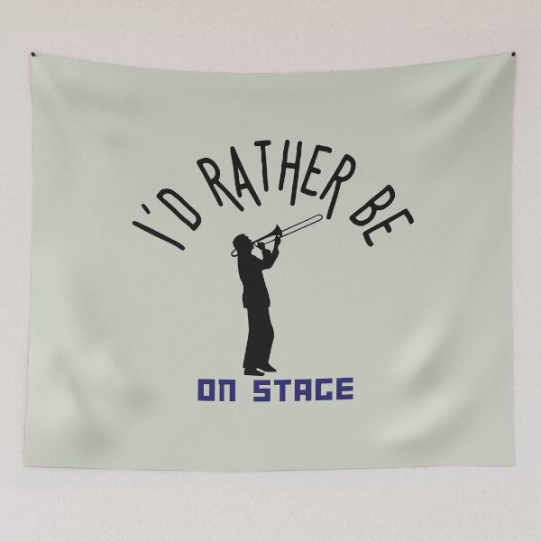 Item preview, I´d rather be on music stage, trombonist.  designed and sold by LindaLG.