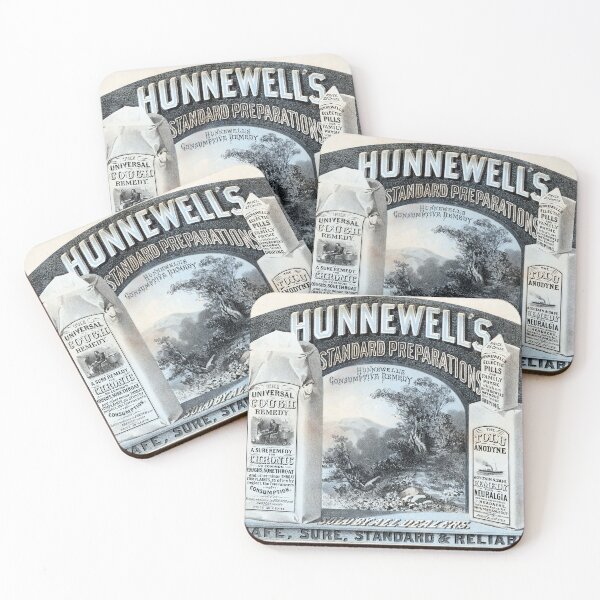 Item preview, STK501688A-Vintage ad for Hunnewells preparations, pills and treatments. designed and sold by StocktrekImages.