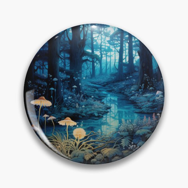 Item preview, Victorian Bioluminescent Magical Fantasy Forest Victorian Inspired Art  designed and sold by CDC40.