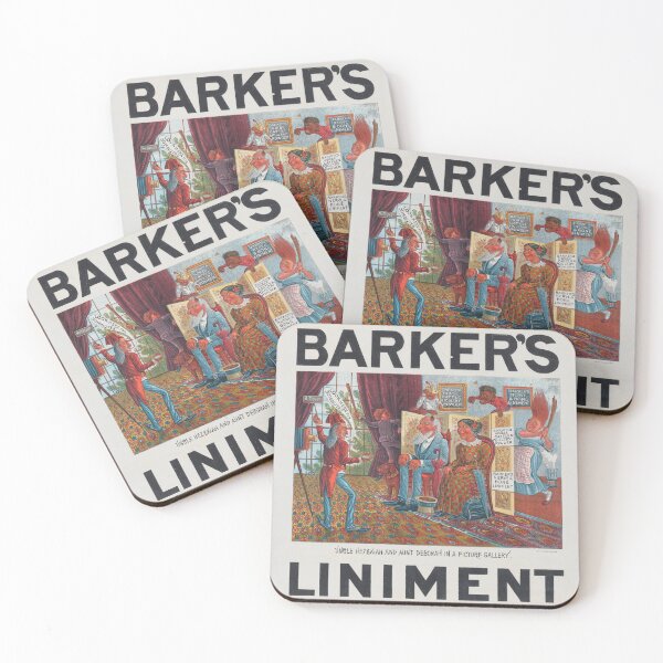 Item preview, STK501690A-Vintage ad for Barker's liniment. designed and sold by StocktrekImages.