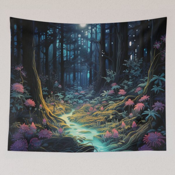 Item preview, Victorian Bioluminescent Magical Fantasy Forest Victorian Inspired Art  designed and sold by CDC40.