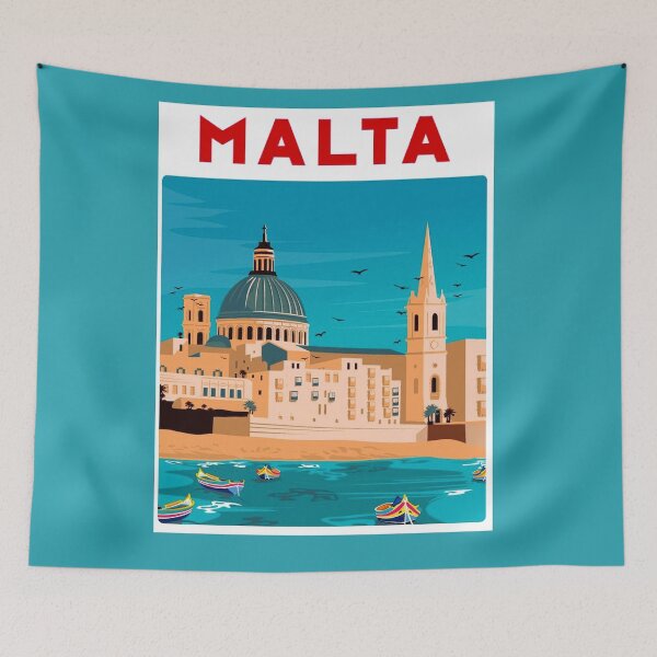 Item preview,  MALTA : Vintage Travel and Tourism  Advertising Poster Print designed and sold by posterbobs.