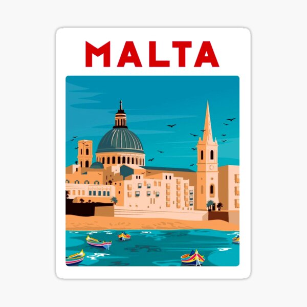 Item preview,  MALTA : Vintage Travel and Tourism  Advertising Poster Print designed and sold by posterbobs.