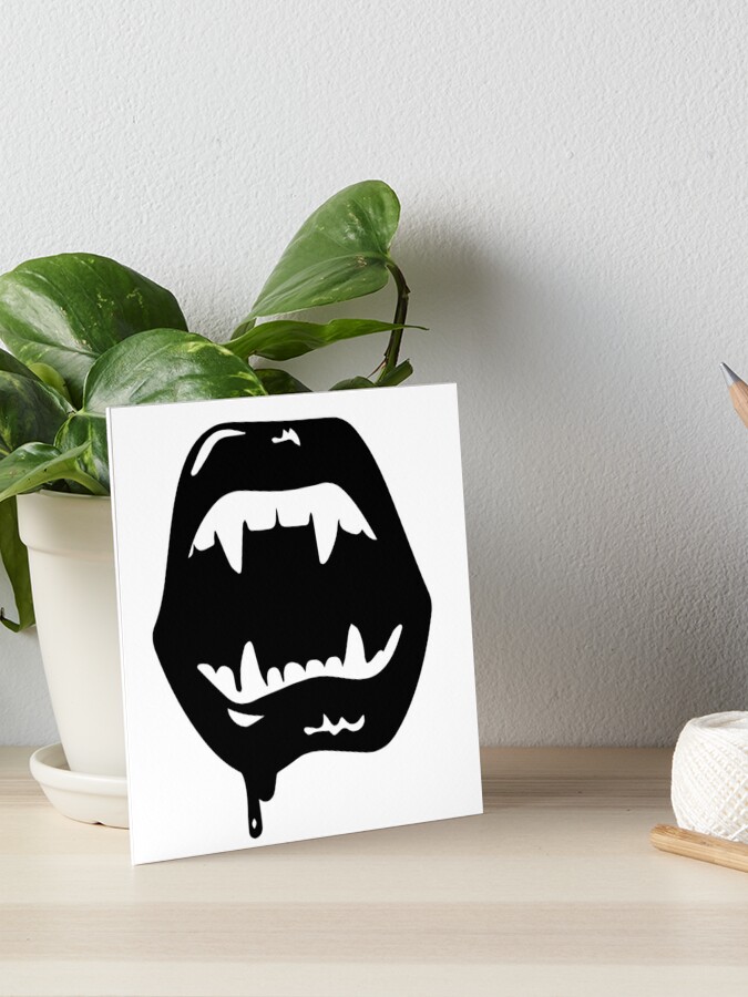 Seductive Vampire Fangs Art Board Print for Sale by More than Myriad