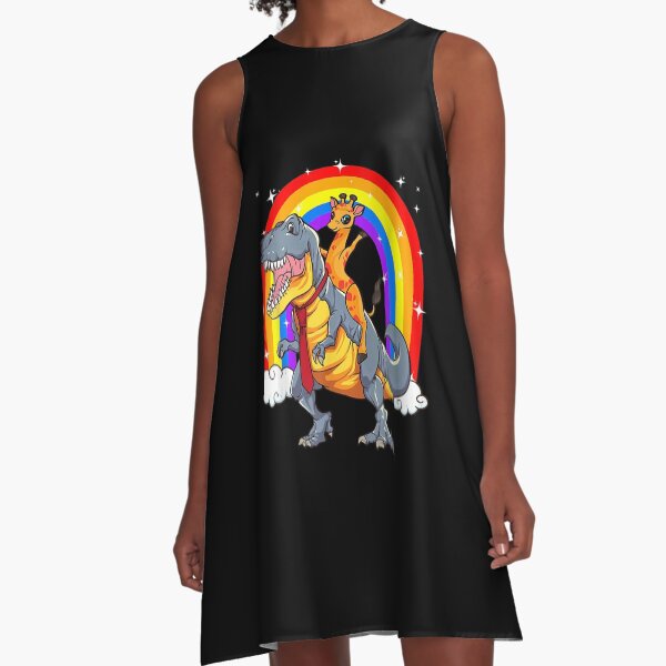 Item preview, Giraffe Riding T-Rex Dinosaur Giraffe Lover Dino Girls Boys  designed and sold by MichaelRossa.