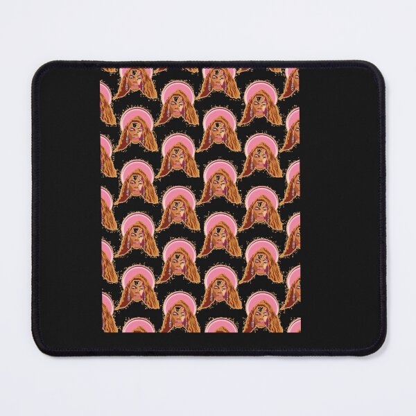 Item preview, Beyo Queenbee Singer Pattern Portrait Illustration Beige Neon Top designed and sold by PriyankaHanse.