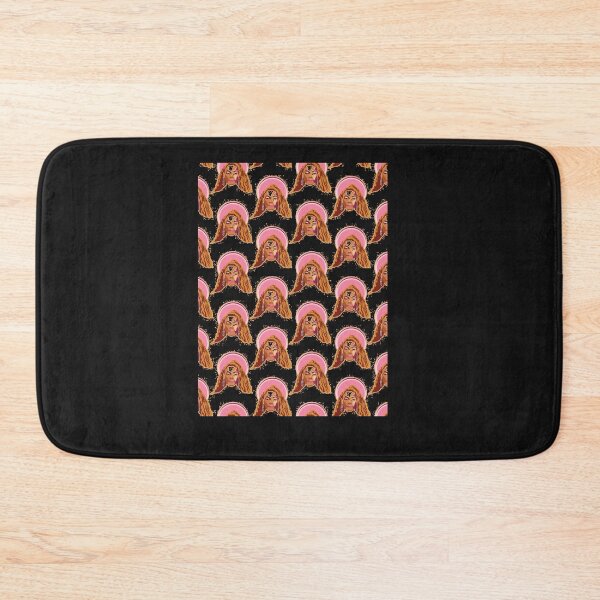 Item preview, Beyo Queenbee Singer Pattern Portrait Illustration Beige Neon Top designed and sold by PriyankaHanse.