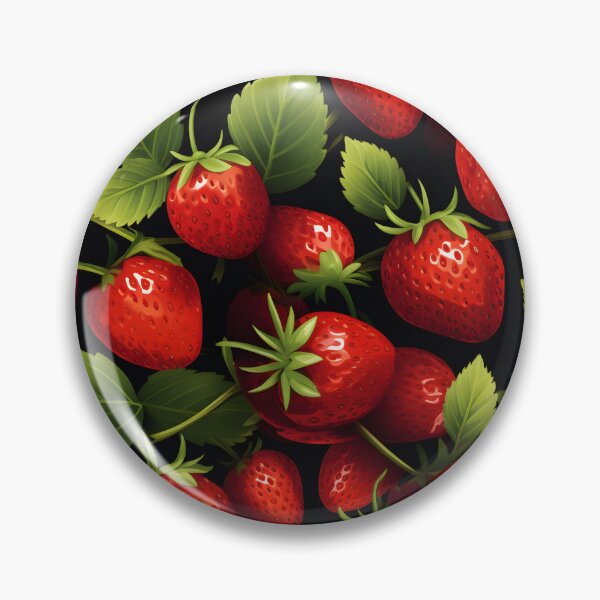 Item preview, Realistic Strawberry Pattern Art designed and sold by RibbitFans101.