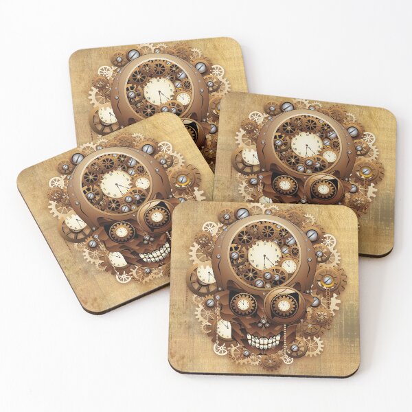 Item preview, Skull Steampunk Vintage Retro Style Machine designed and sold by BluedarkArt.