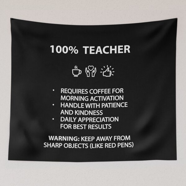 Item preview, teacher certified care instructions cool funny designed and sold by shaderepublic.