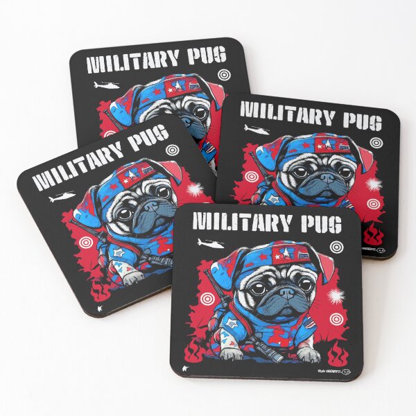 Item preview, Pug in the Military 2 designed and sold by RedBluffTraders.