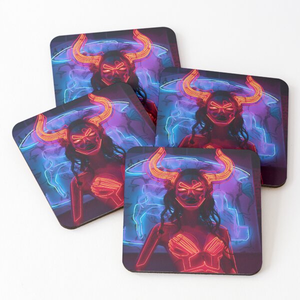 Item preview, Horns Aglow in Neon Night designed and sold by a house mouse.