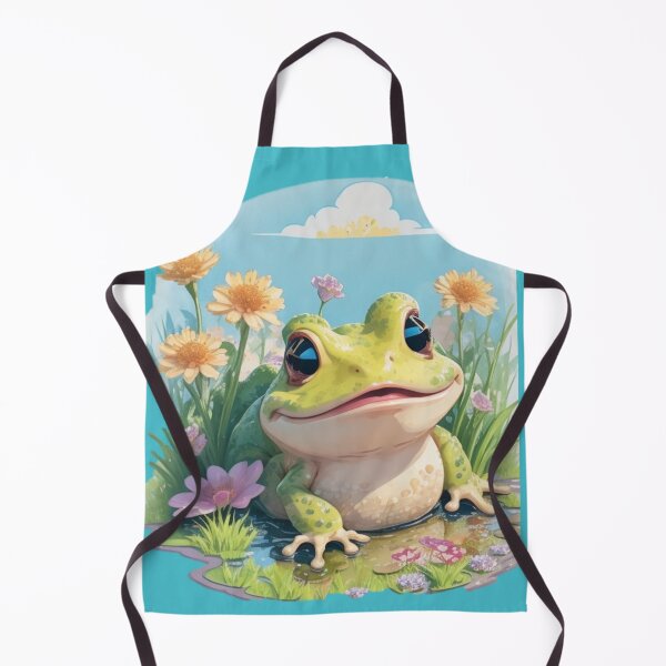 Item preview, Cute frog with flowers in lake designed and sold by Tandilia Store.