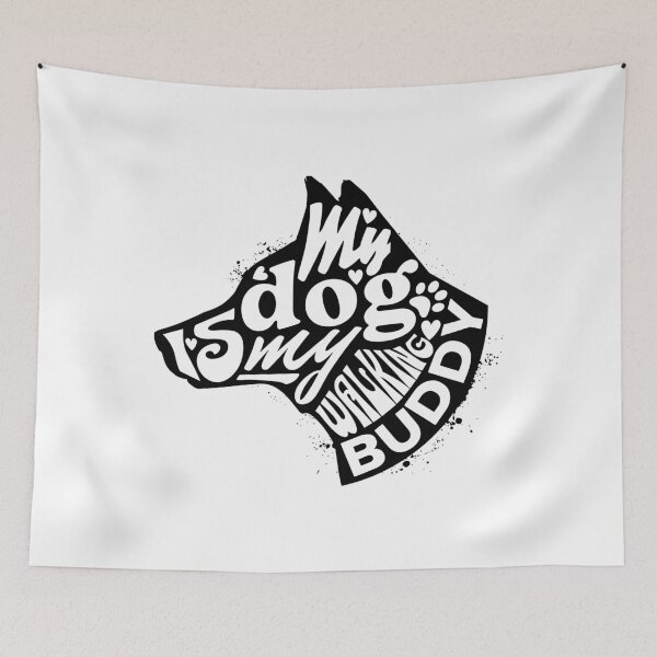 Item preview, My Dog Is My Walking Buddy designed and sold by ThreadmyCanvas.