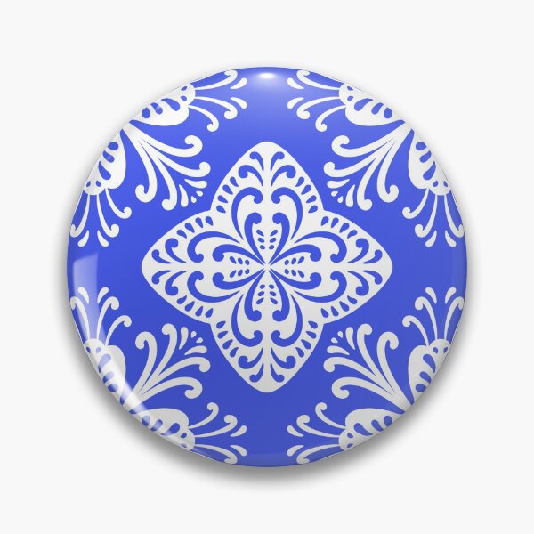 Item preview, Blue and white pattern decorative print  designed and sold by lex-sky.