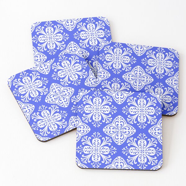 Item preview, Blue and white pattern decorative print  designed and sold by lex-sky.