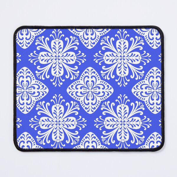 Item preview, Blue and white pattern decorative print  designed and sold by lex-sky.